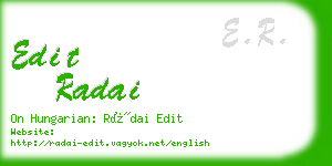 edit radai business card